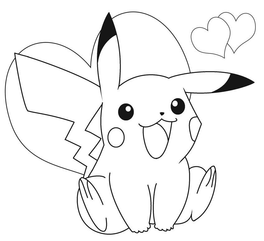 tranh tô màu pokemon pikachu